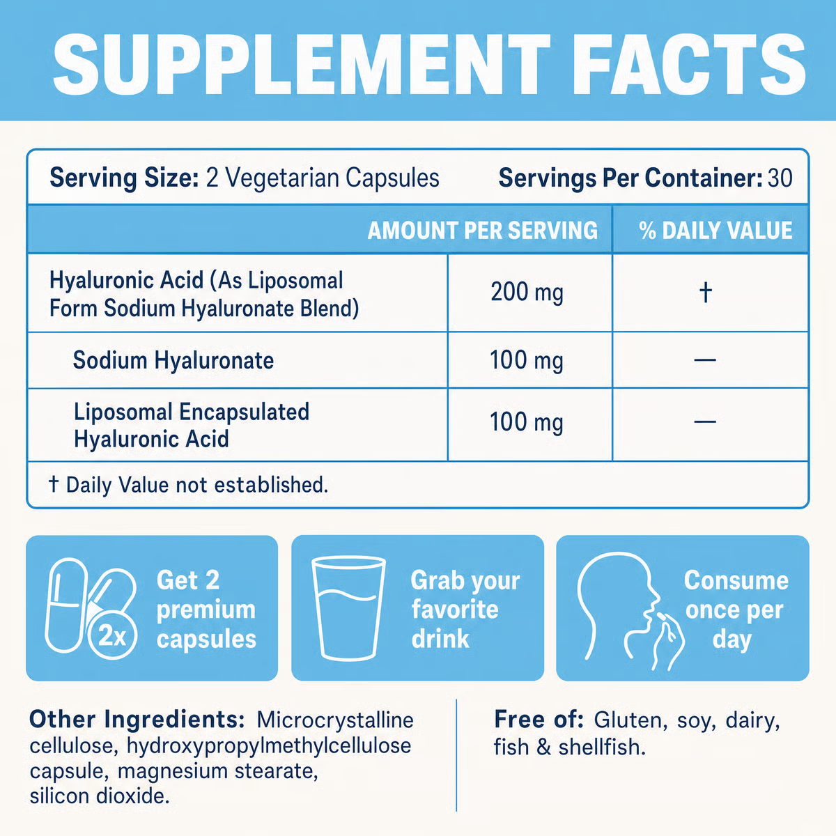 Liposomal Hyaluronic Acid 200mg