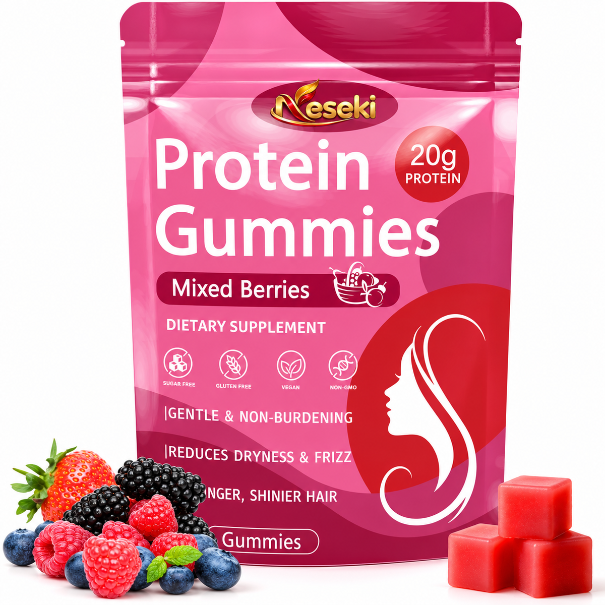 Protein Gummies – Mixed Berry Flavor