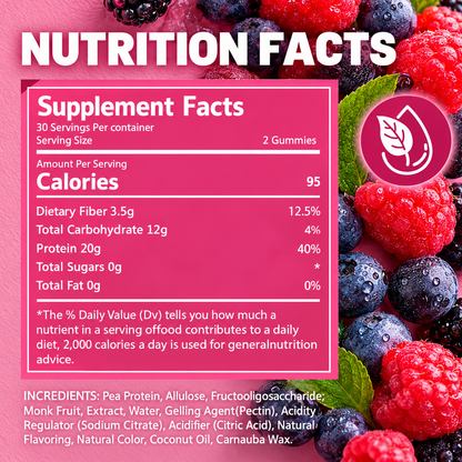 Protein Gummies – Mixed Berry Flavor