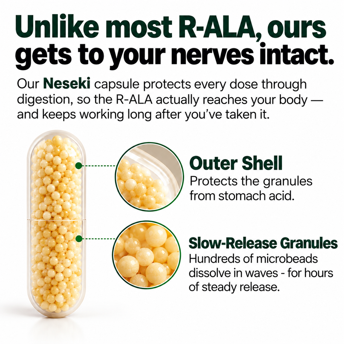 R-ALA 600mg - Advanced Nerve Support for Burning, Tingling & Numbness